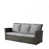 Coussin gris / cadre gris est en rupture de stock