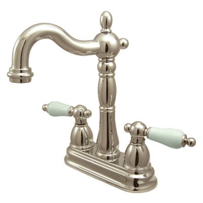 Kingston Brass Heritage Two-Handle 2-Hole Deck Mount Bar Faucet