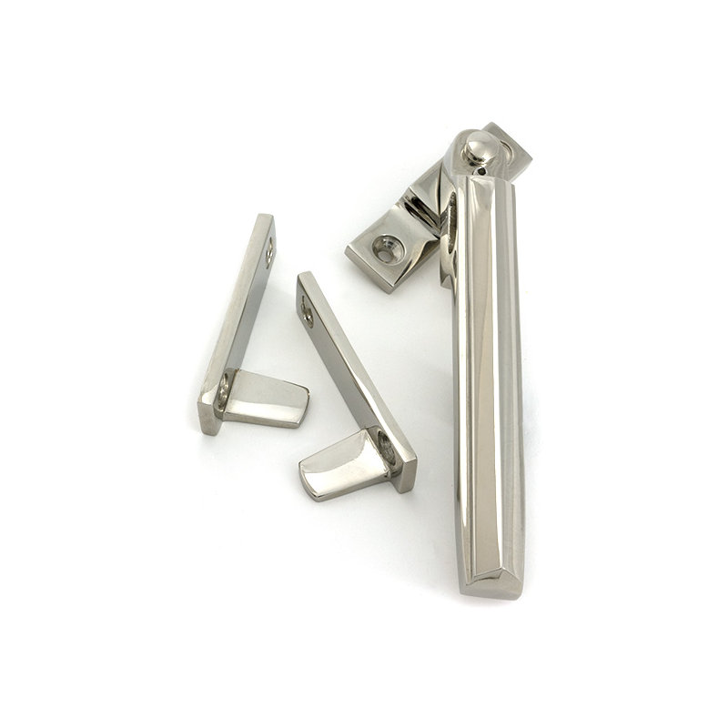 Art Deco Night-Vent Locking Fastener, Polished Nickel
