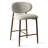 25.5” Modern Chenille Counter Stools With Barrel Back And Wood-Look Metal Legs, Set Of 4-1671185247