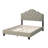 Grey Upholstered Queen Bed, Arch Design Wooden Bedframe, Adjustable Headboard, Modern Size