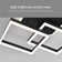 3-Light 65cm LED Flush Mount,Modern Dimmable LED Ceiling Light With Remote,Square Aluminum Frame