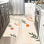 Tapis de cuisine 2 pièces Boho Sun Leaf, décoration rétro moderne pour cuisine et entrée, beige, vert orange