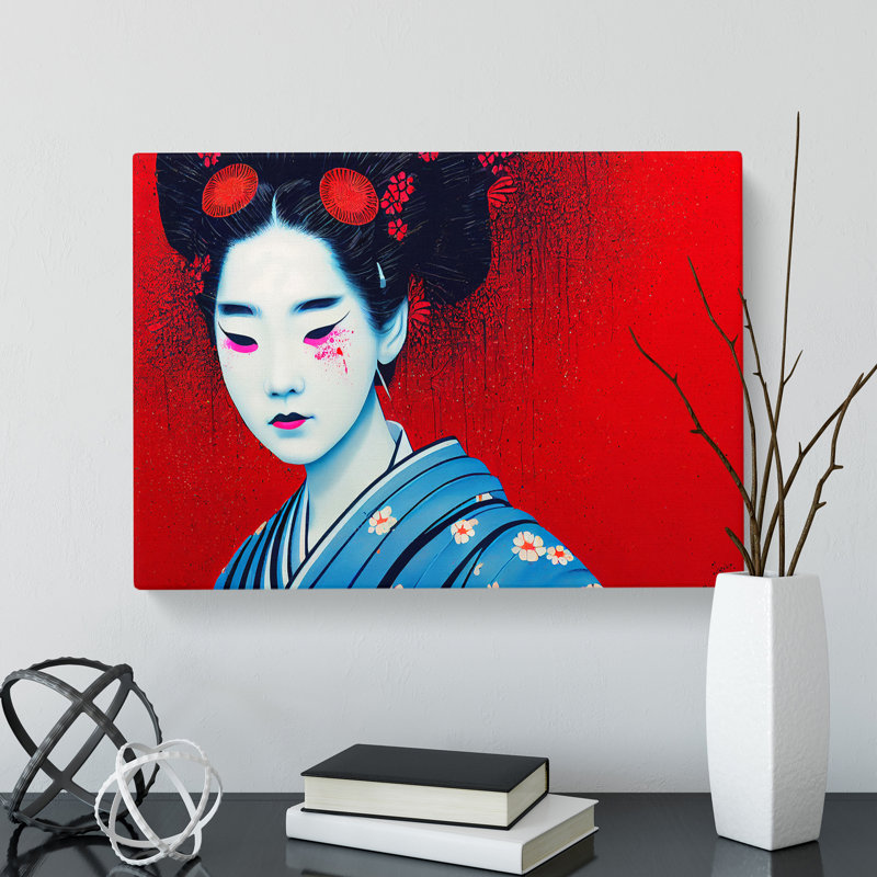 Painted Geisha Vol.1 Abstract - Wrapped Canvas, 50cm H x 76cm W x 3cm D