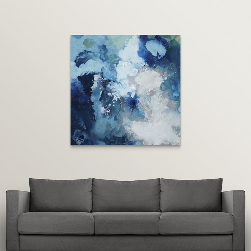 «Silvio Blu Flo» par Randy Hibberd - reproduction imprimée, H 30 po x l 30 po, Toile tendue, Sans cadre