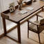Bureau double en bois massif avec cloison-1242672899