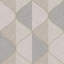Fresco Ogee Textured Geometric Natural Wallpaper