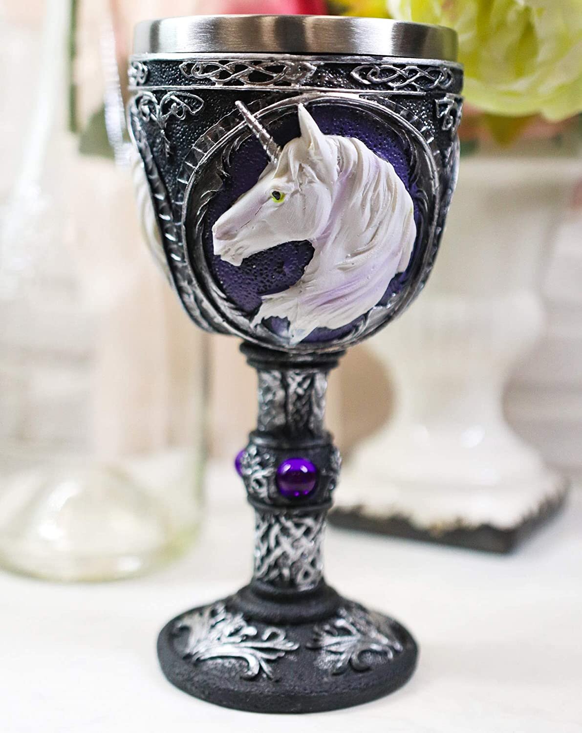 Assorted Unicorn Stemless Wine Glasses