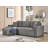 96" Gray Boucle Fabric Reversible Sleeper Sectional Sofa With Storage Chaise, Cupholders, Usb Charging Port, And Throw Pillows