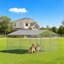 Clôture en acier pour chien avec auvent pour chien