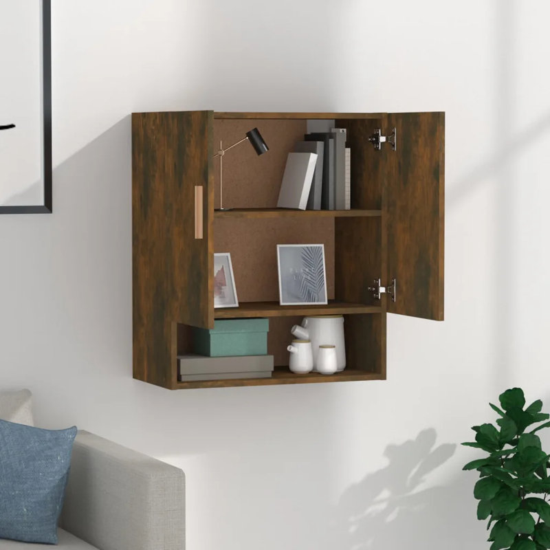 Quinnes Bathroom Cabinet, Smoked Oak