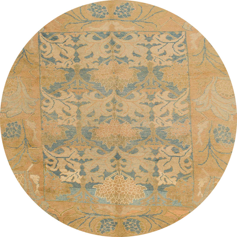 Tapis abstrait 100% lavable à la machine 1613, Rond 8 pi