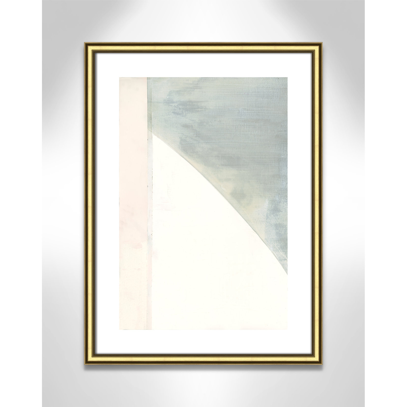 Alexandria "In Neutral I" Painting by Cartissi, Gold Framed Paper, 23" H x 17" W x 0.88" D