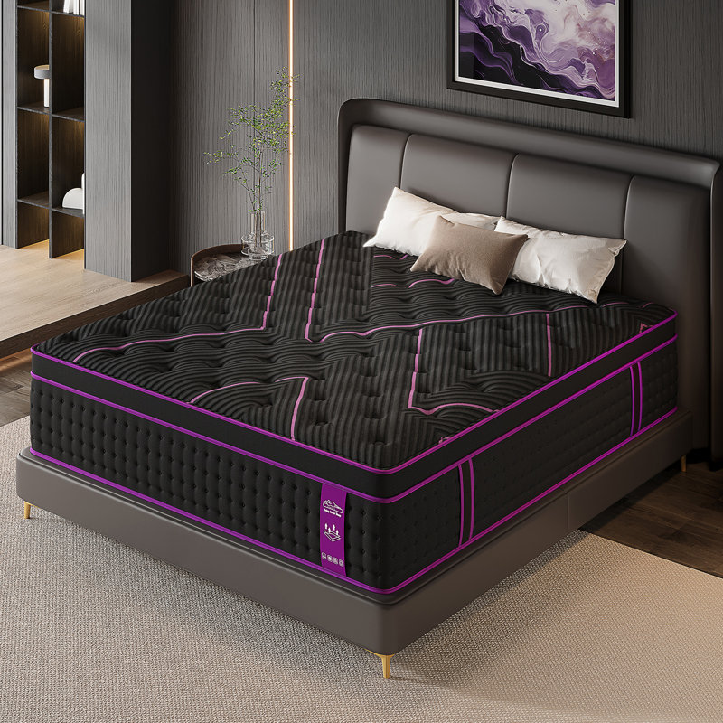 12"/14" Medium-Firm Hybrid Mattress with Gel Memory Foam & Pocket Coils, Mattress in a Box, 14", Queen