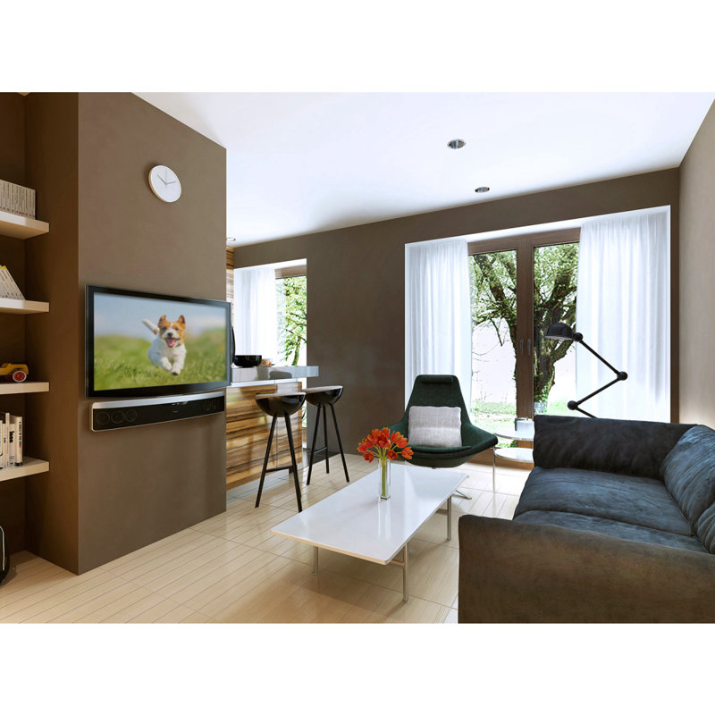 Black Steel Adjustable Universal TV Sound Bar Mount Bracket