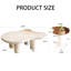 Tables basses gigognes blanc crème moderne - Table de bout en verre 2 en 1