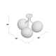 Alex 3 Light Glass Semi Flush Mount