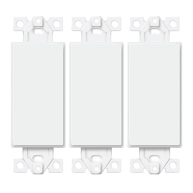 White Polycarbonate 1-Gang Standard Wall Plate Set