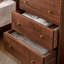 Commode d'appoint simple en bois massif de noyer noir