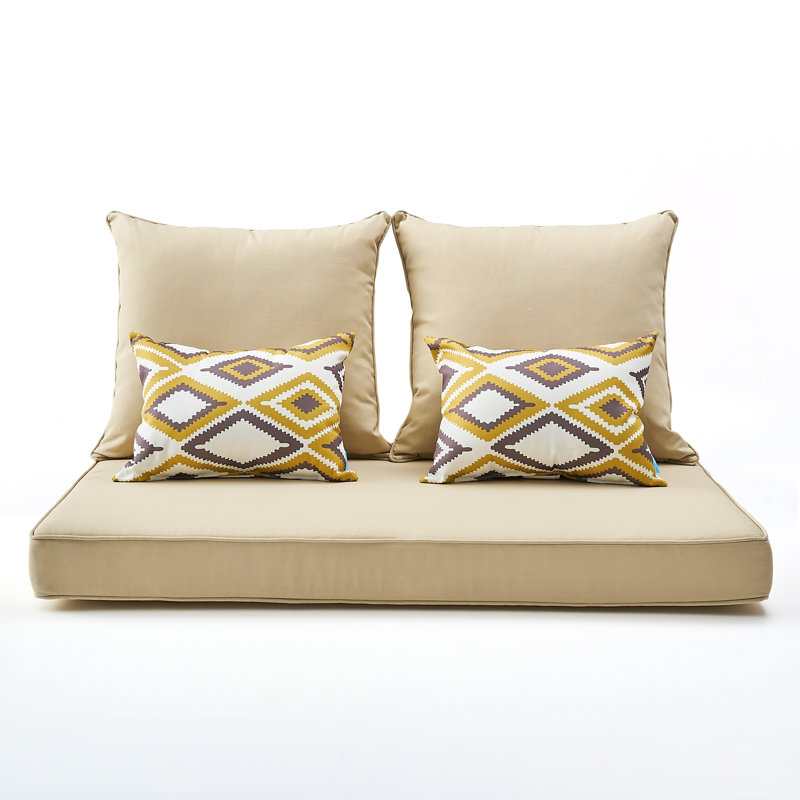 Outdoor 4'' Bench Seat / Back Cushion, Beige