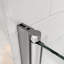 Porte de douche pivotante en nickel brossé 55 po H 55 po, configuration réversible, porte à membrane Nano - traitée facile à nettoyer et à l'épreuve pour baignoire, installation, sur verre-130847723