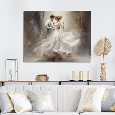 Danse valse en blanc I sur toile