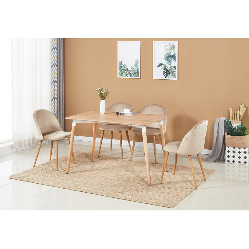 Heavener Upholstered Dining Chair, Beige, 2