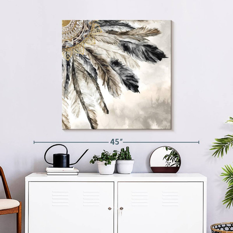 Lelar Necklace Of Feathers II, 30" H x 30" W