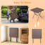 Table pliante carrée 27 pouces, table pliable portative 400 lb avec plateau en PEHD, table de camping pour l'intérieur et l'extérieur