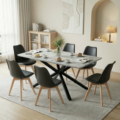 Nero 6 - Person Dining Set