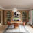 Elegant Adjustable Chandelier, White Polymeric Composite Body, 17.7 x 15.7 x 12.6 inches | Total Height: 13.8 - 47.2 inches | Socket Type: 2 x E27 Max 40W, Ideal for Living Room & Dining Spaces, Stylish Illumination-582029419