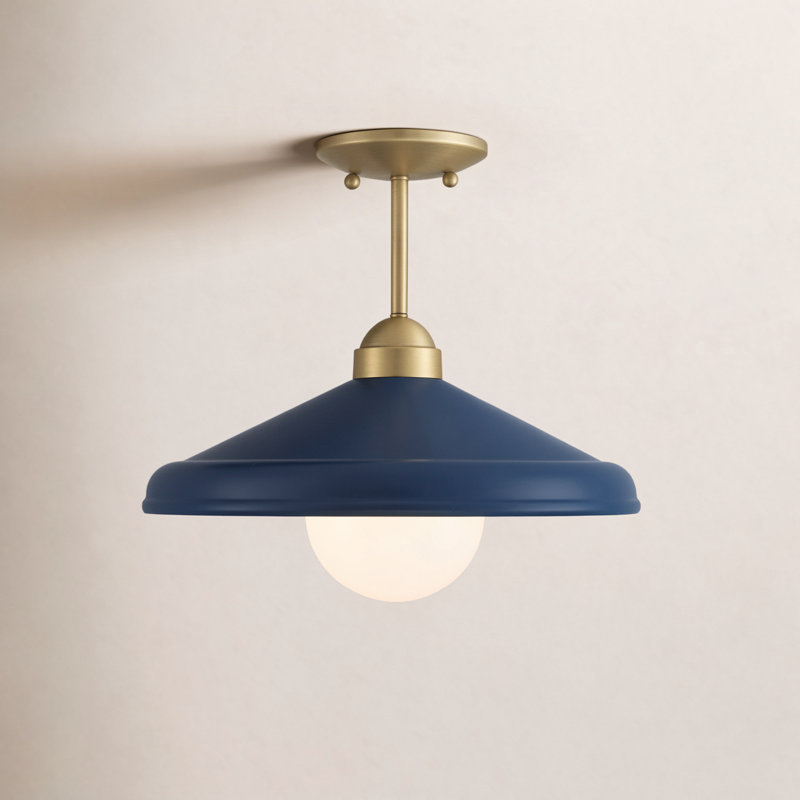 Delilah Semi Flush Mount, Navy