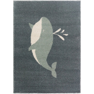Saltaire Navy Kids Whale Area Rug
