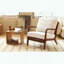 Mignon fauteuil d'appoint - Tissu doux et pieds en bois massif - Blanc-191446200