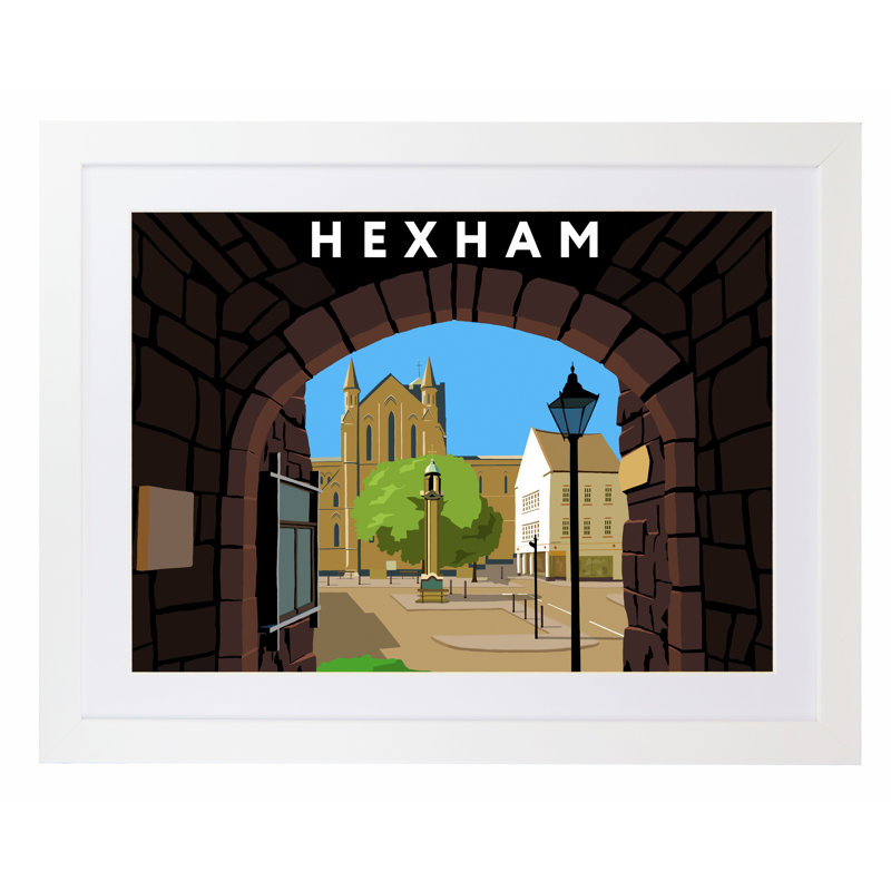 Hexham by Richard O'Neil - Print, 33.5 cm H x 43.5 cm W x 2.2 cm D, White Wood Frame