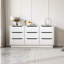 Commode blanche à 9 tiroirs 62,99 po - Rangement maximal et fonctionnalité moderne