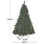 Arbre mélangé 9 pi Cashmere 9 po avec 2317 pointes, 105 pommes de pin et 1200 lumières claires