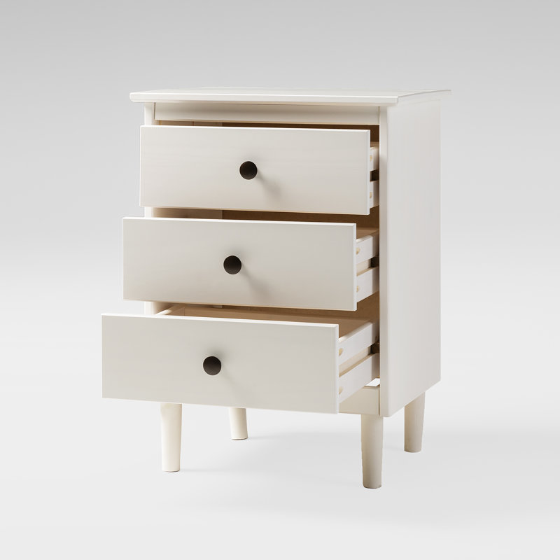 Sylvie 46cm W Bedside Table, White
