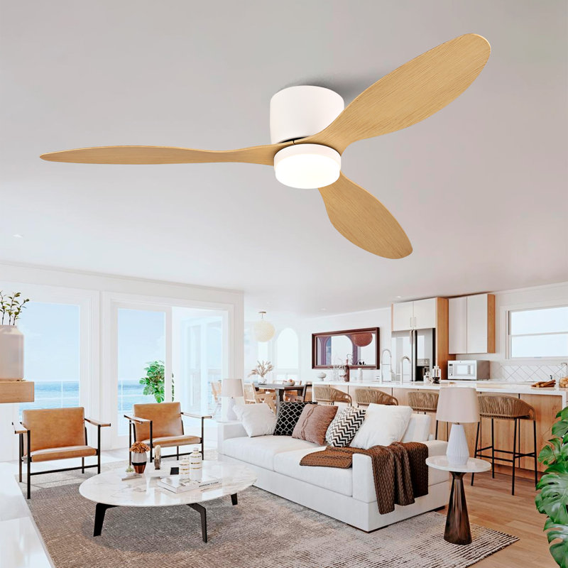 Ventilateur de plafond 3 pales 52 "avec télécommande et lumière DEL