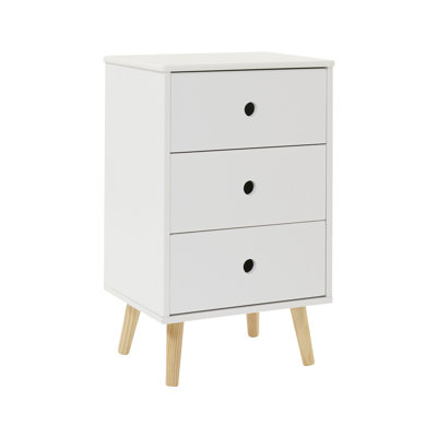 3 Drawer Manufactured Wood Nightstand