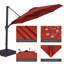 Parasol en porte-à-faux 132 "avec base Deairah-1848810084