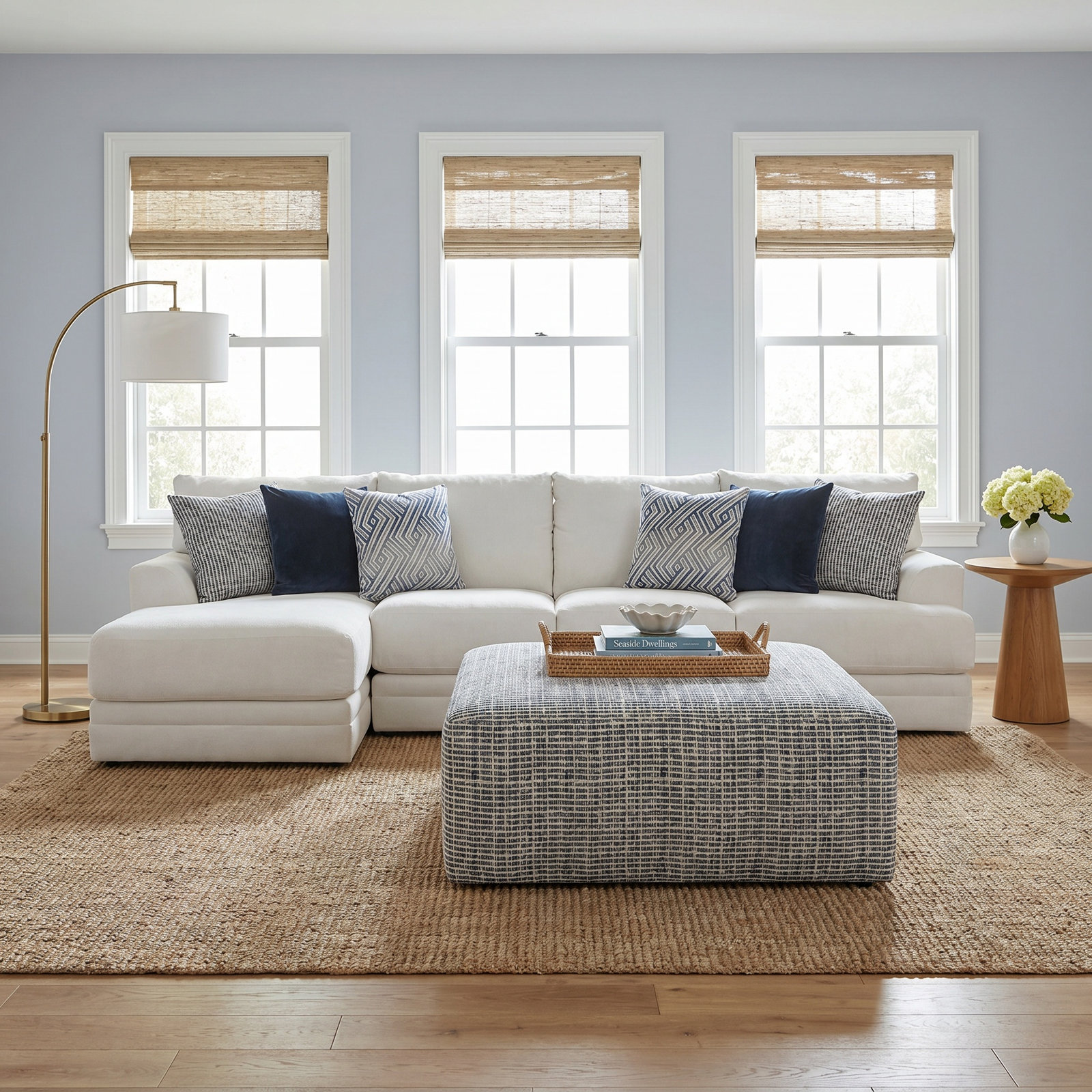 Mazekine Modular Upholstered U-Sectional, Left Hand Facing