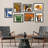 " Multicolor Colorful Mid-Century Grunge Paint Stroke Abstract Geometric " 7 - Pieces-92573589-99535721