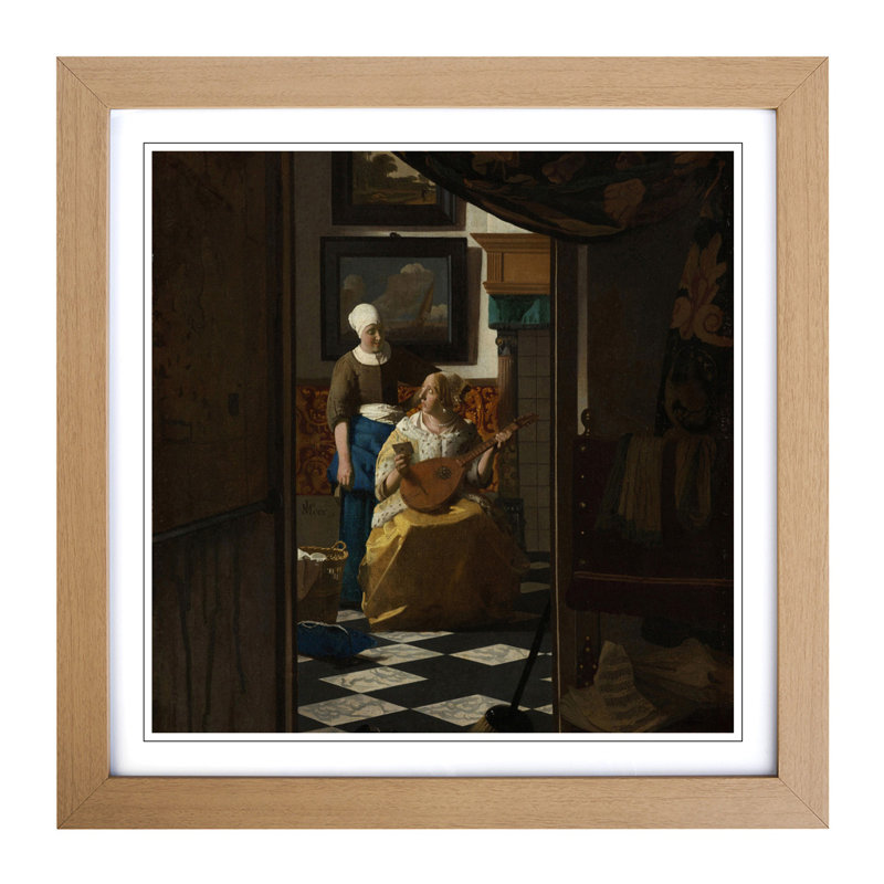 Johannes Vermeer - Single Picture Frame Painting, Oak
