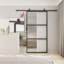 42"x84'' Reeded Glass Sliding Barn Door with Installation Hardware Kit Barn Door-88659211