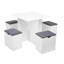 Ensemble repas pour quatre personnes