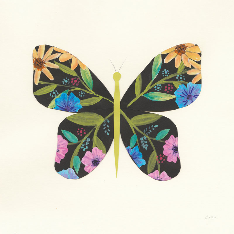 Butterfly Garden I by Courtney Prahl - Wrapped Canvas Painting, 51cm H x 51cm W