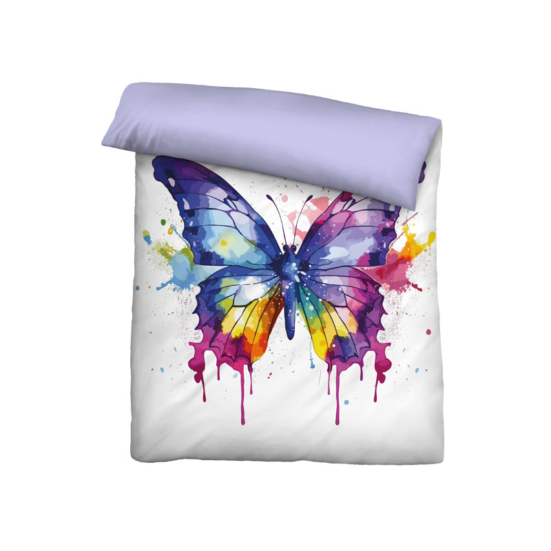 100% Cotton 57 TC Reversible 2 Piece Duvet Cover Set, 135 x 200 cm + 80 x 80 cm