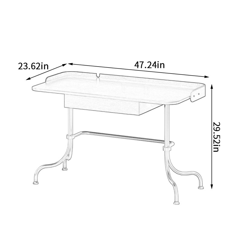 Stable And Simple Design Multi-functional Desk, Black