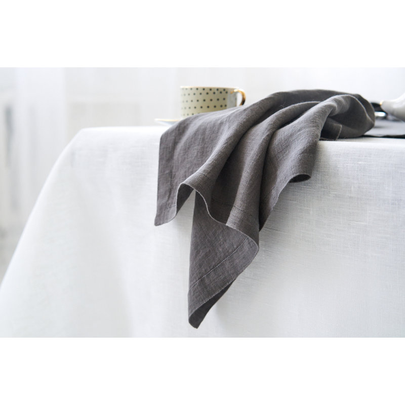 Quackenbush Linen Solid Colour Square Napkin, Grey